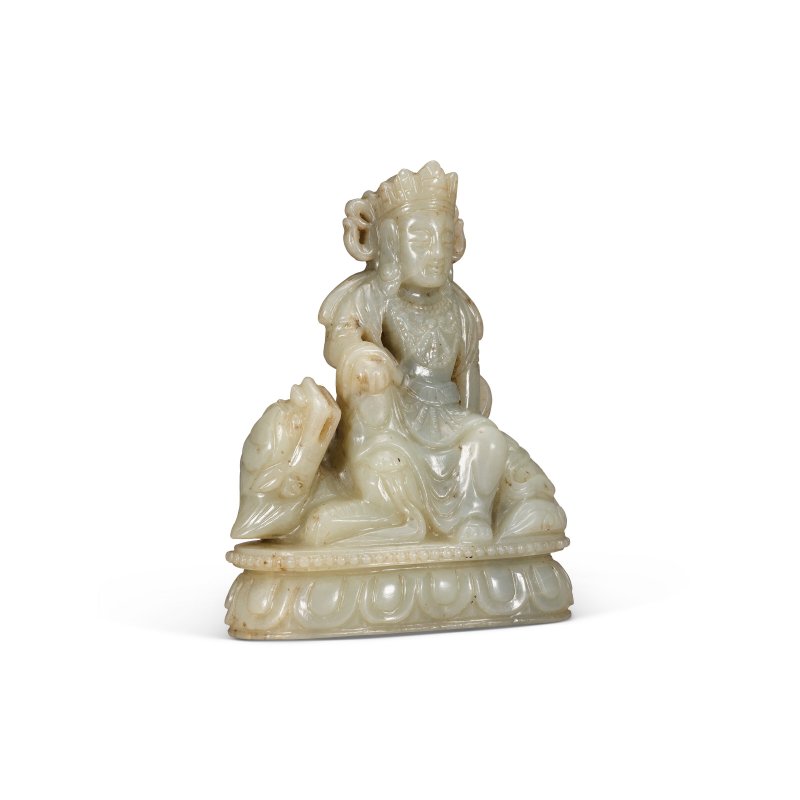 明 青玉雕觀音擺件  MING DYNASTY (1368-1644) - 图4