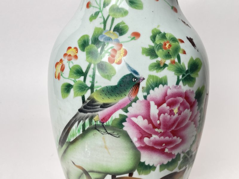 民国 150件粉彩花鸟纹嫁妆瓶 - 图5