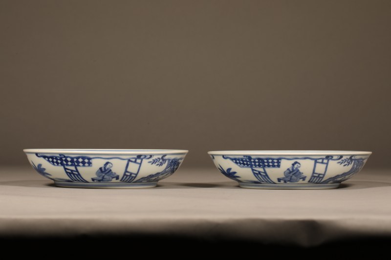 清光绪 青花灵芝祝寿盘 - 图4