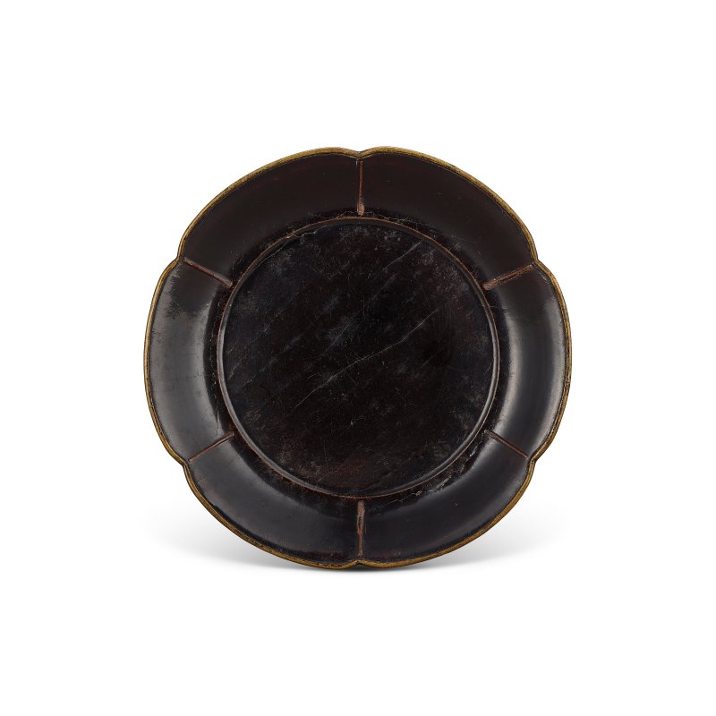 宋 黑漆葵式盤  SONG DYNASTY (960-1279 - 图1