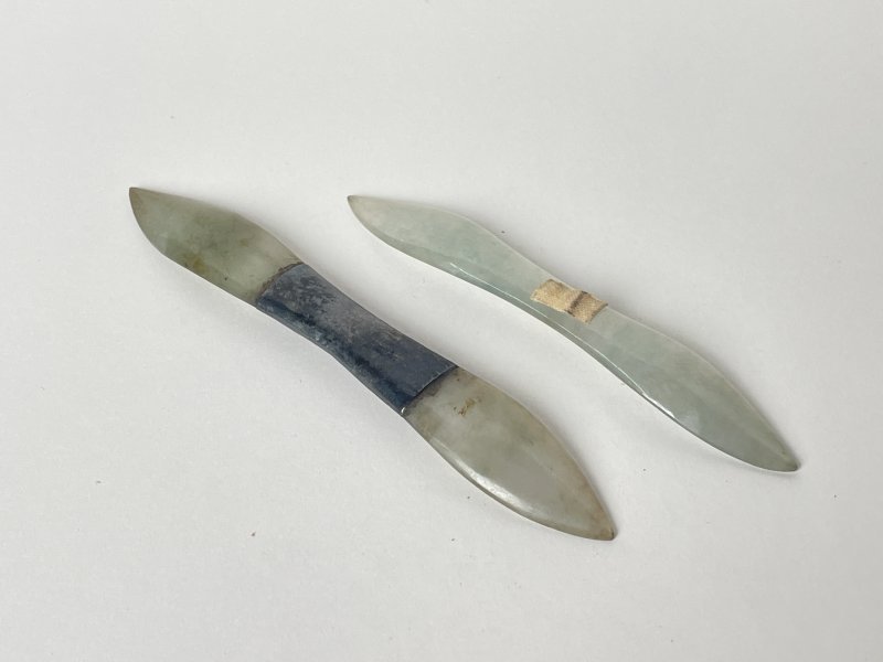 清 白玉发簪两只