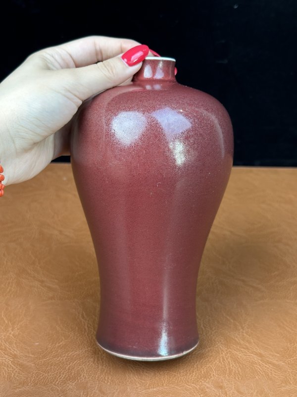 清雍正 祭红釉梅瓶 - 图8