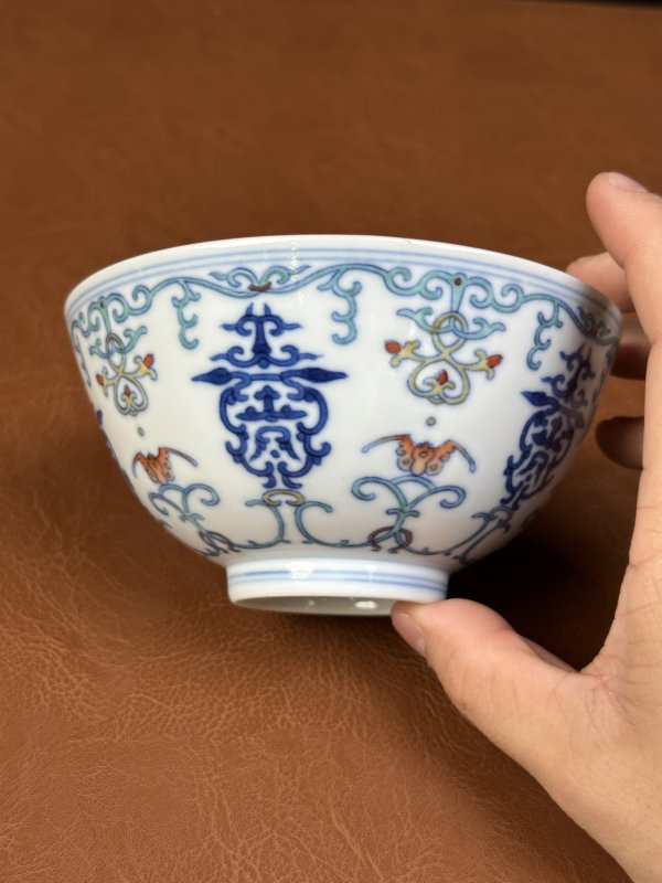 清道光  忍冬纹碗 - 图8