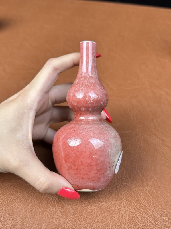 清晚期 豇豆红釉八大码一组七件 - 图26