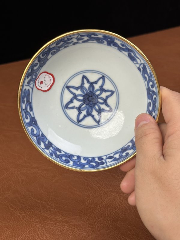 清康熙 青花缠枝花卉茶园 - 图8