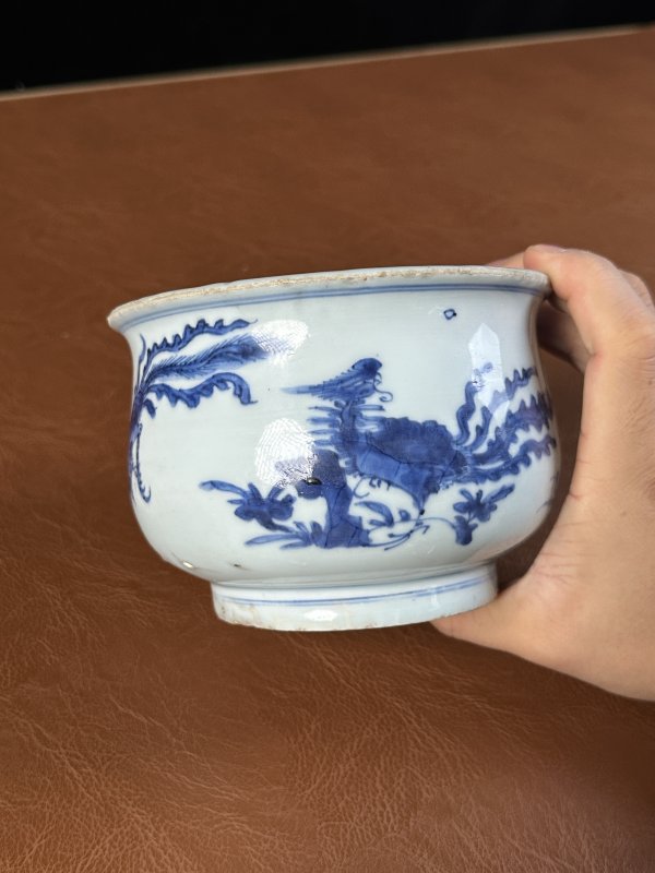 明崇祯 明 青花凤纹炉 - 图14