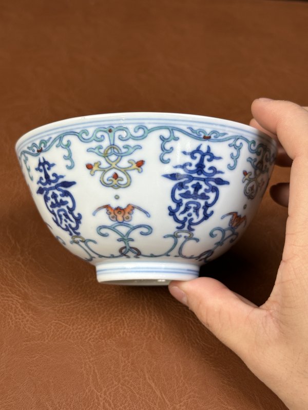 清道光  忍冬纹碗 - 图9