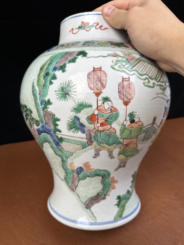 清康熙 五彩人物水浒传将军罐 - 图9