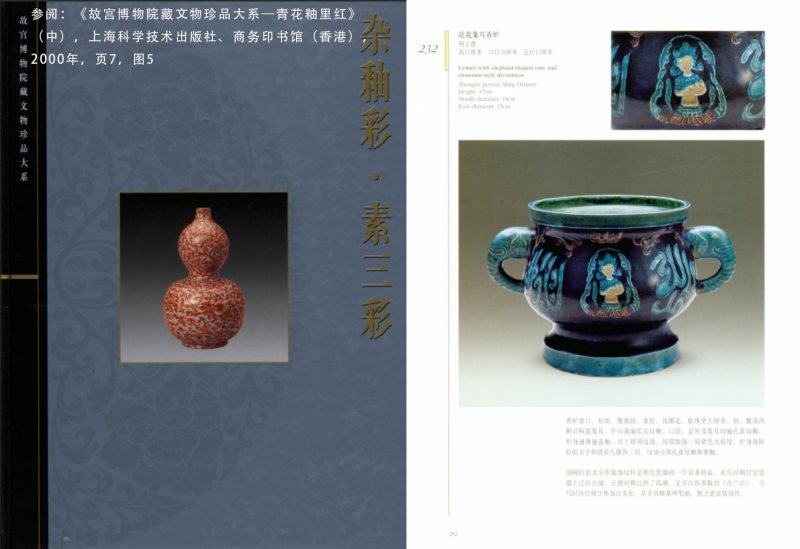 明嘉靖  青花仙瑞麒麟纹双象耳炉 - 图10