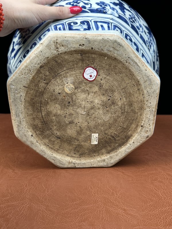 明嘉靖 青花云凤纹大罐 - 图11