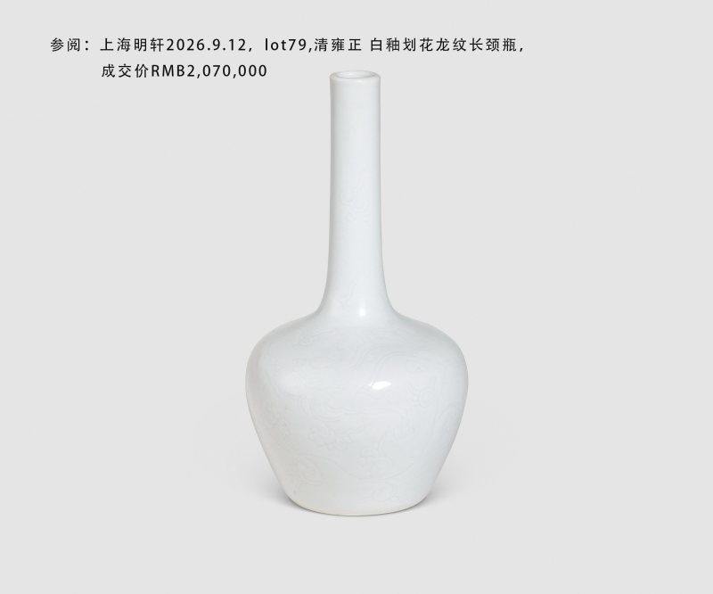 清雍正 粉青釉纸槌瓶 - 图2