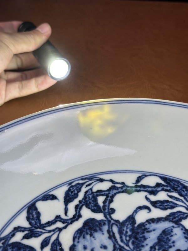 清乾隆 青花九桃纹盘 - 图14