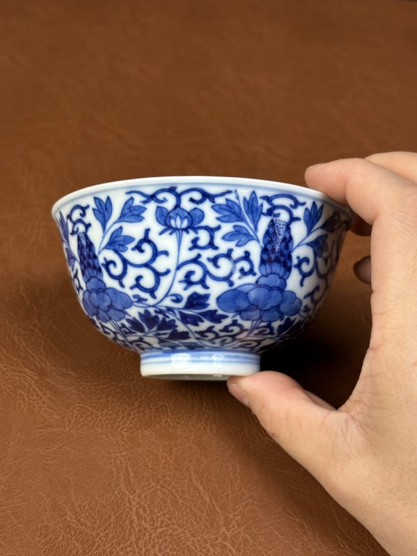清光绪 青花苜蓿纹碗 - 图6