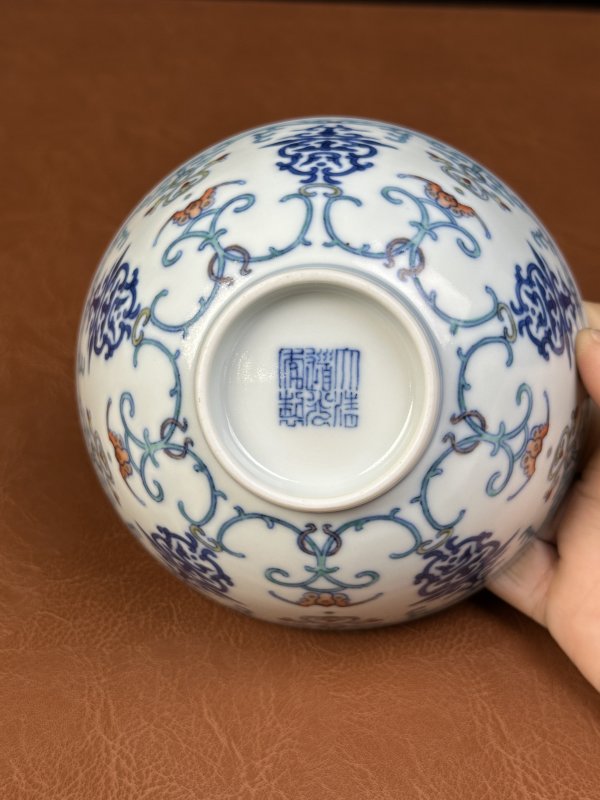 清道光  忍冬纹碗 - 图11