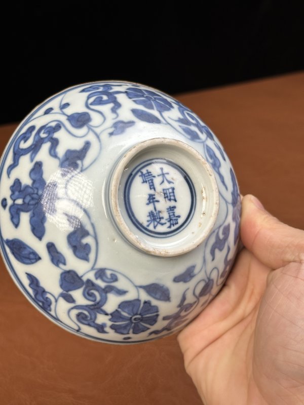 清康熙 青花缠枝花卉茶园 - 图11