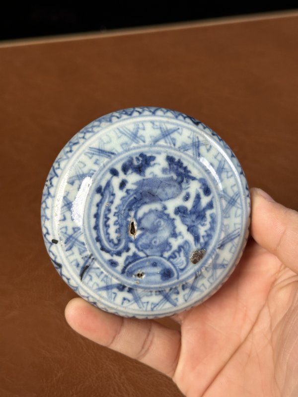 明正德 青花丹凤朝阳镇纸 - 图3