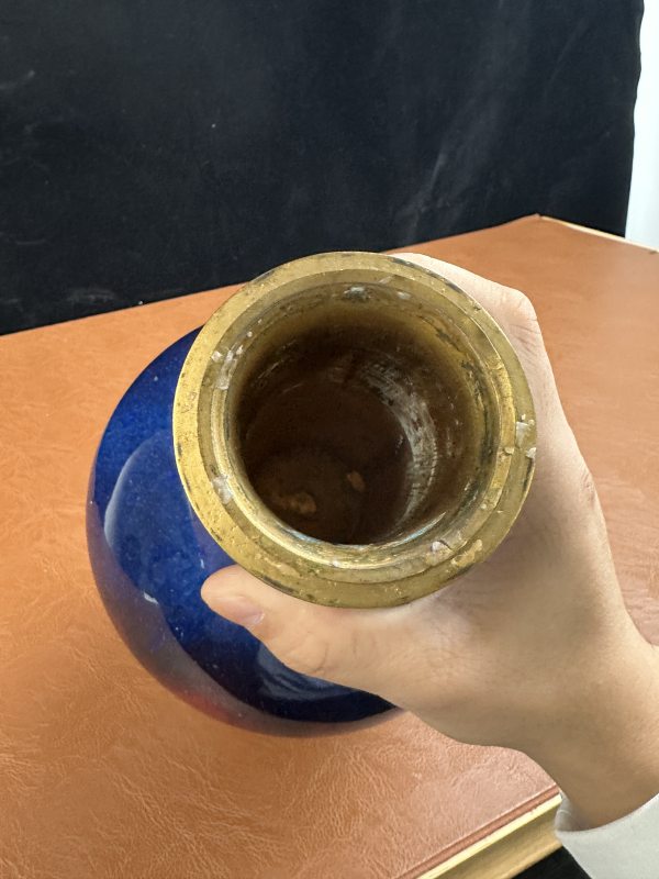 清中期 窑变釉天球瓶一对 - 图14