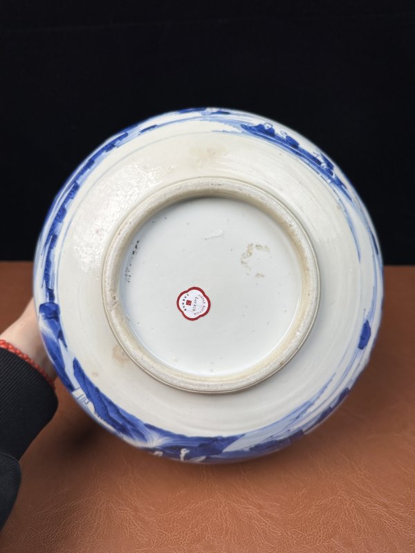 清康熙 青花山水人物图罗汉炉 - 图11