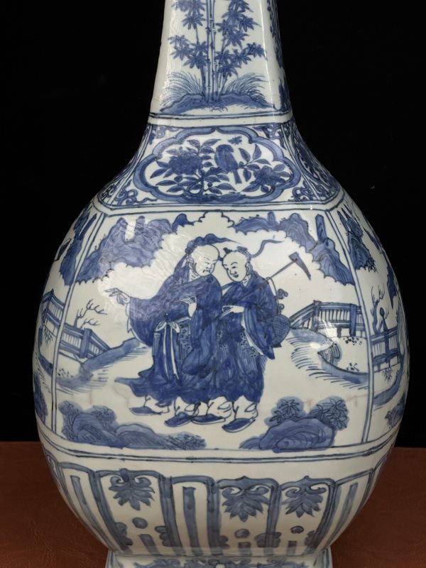 明嘉靖 青花八仙人物图长颈瓶 - 图10