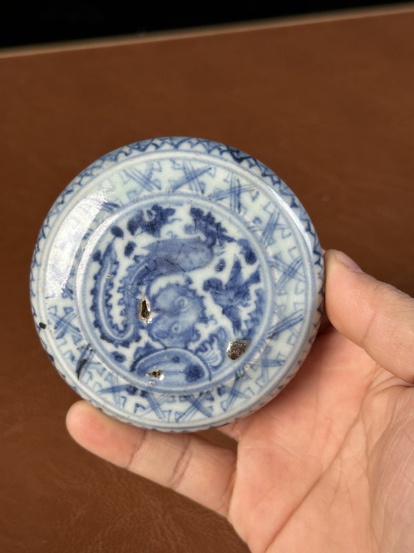 明正德 青花丹凤朝阳镇纸 - 图4