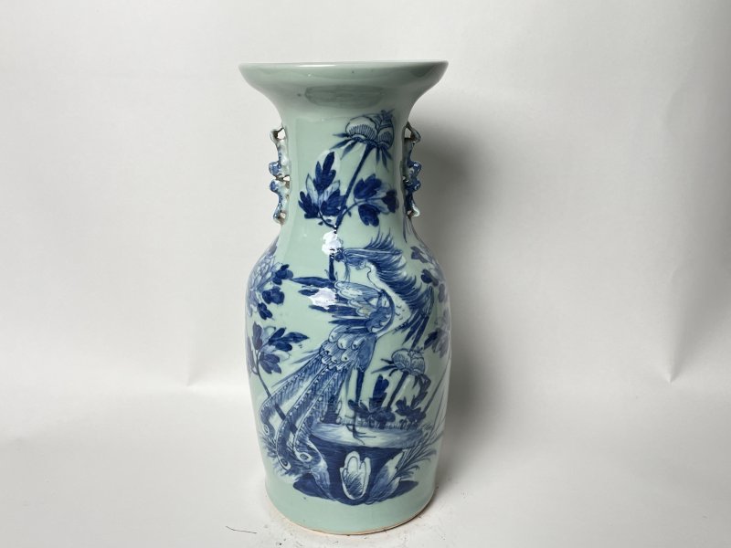 清晚期 150件青花凤穿花嫁妆瓶 - 图1