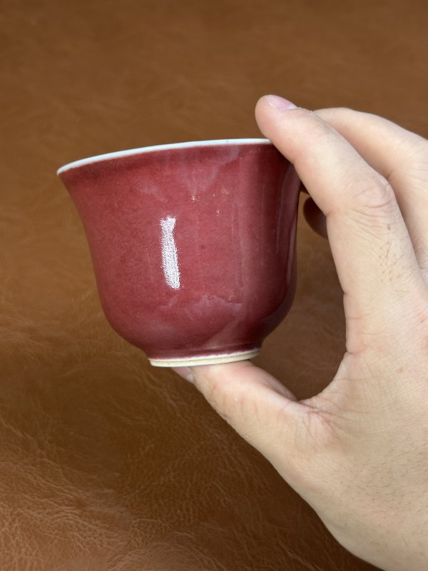 清乾隆 祭红釉铃铛杯 - 图5