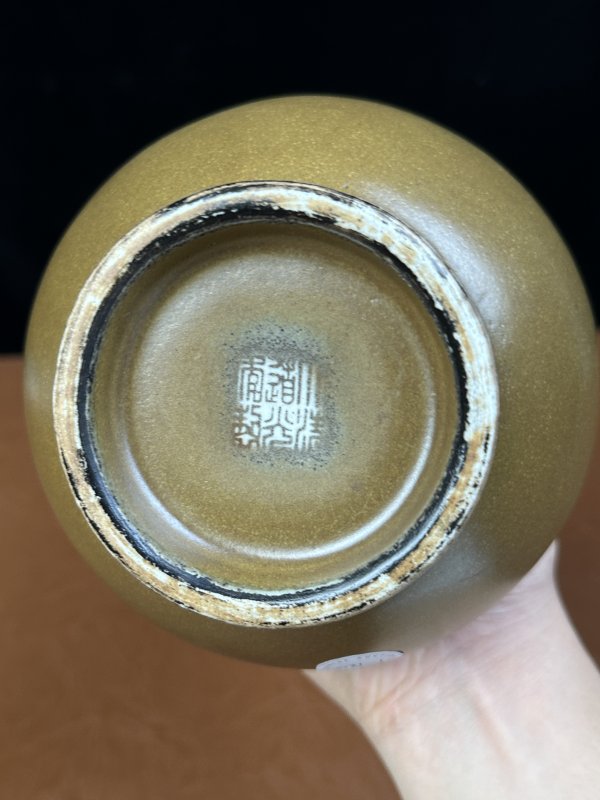 清道光 茶叶末釉葫芦瓶 - 图12