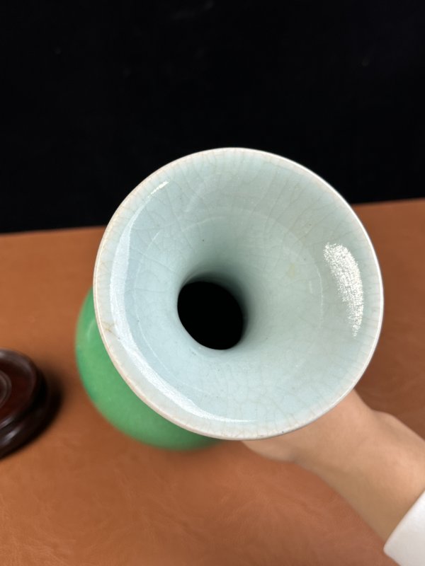 清康熙 郎窑绿琵琶尊 - 图10