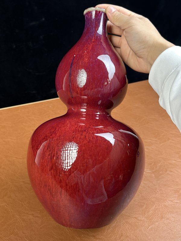 清乾隆 窑变釉葫芦瓶 - 图5