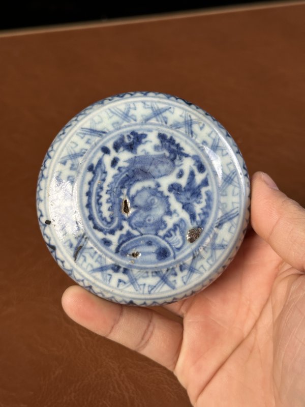 明正德 青花丹凤朝阳镇纸 - 图6