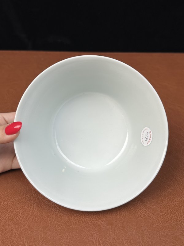 清道光 斗彩团花纹马蹄碗一对 - 图21