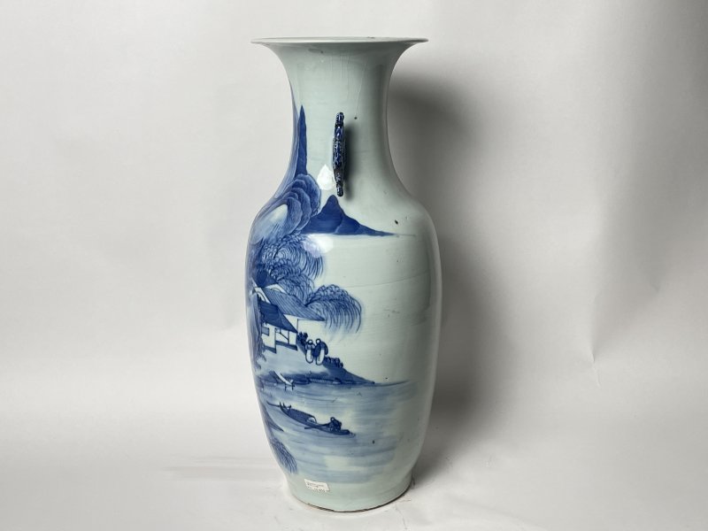 清晚期 300件青花山水人物纹嫁妆瓶 - 图2