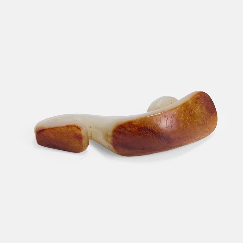 宋 白玉龙纹带钩 | A Chinese jade belt hook Song dynasty (960-1279), of typical form - 图2