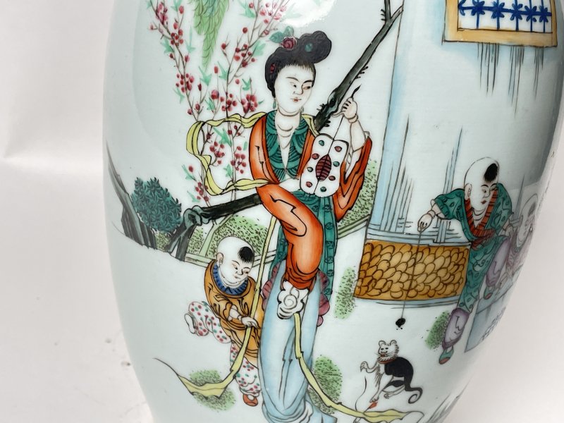 民国 300件粉彩欢天喜地嫁妆瓶 - 图5