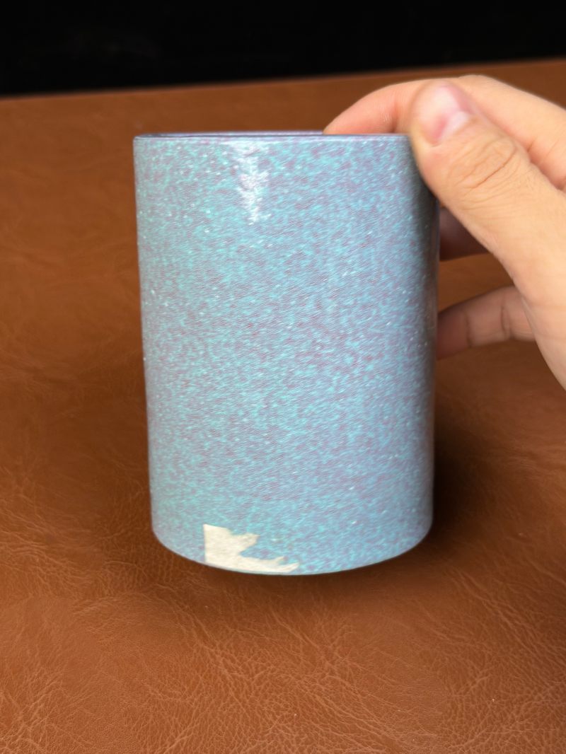 清 炉钧釉笔筒 - 图5