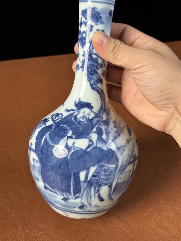 清中期 青花福禄寿天球瓶 - 图6