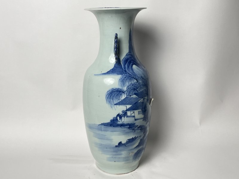 清晚期 300件青花山水人物纹嫁妆瓶 - 图4