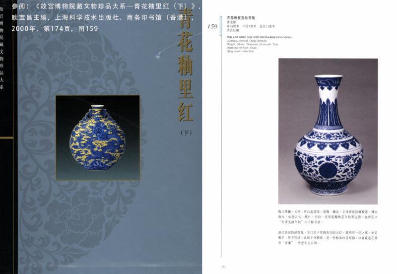 清光绪 青花缠枝莲纹赏瓶一对 - 图3