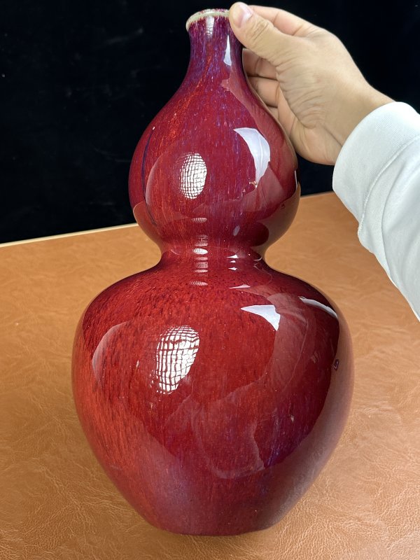 清乾隆 窑变釉葫芦瓶 - 图6