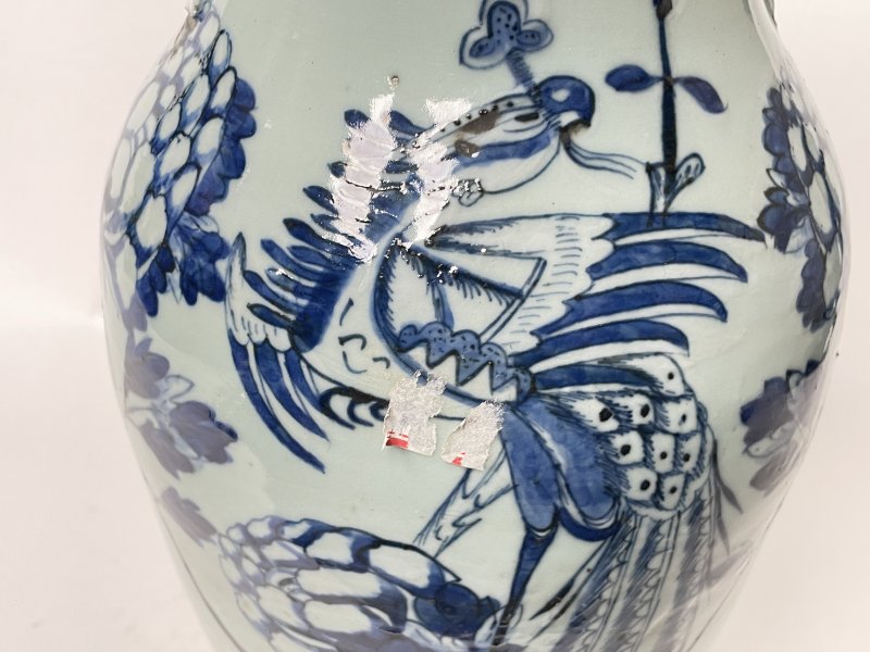 清晚期 150件青花凤穿花嫁妆瓶 - 图6
