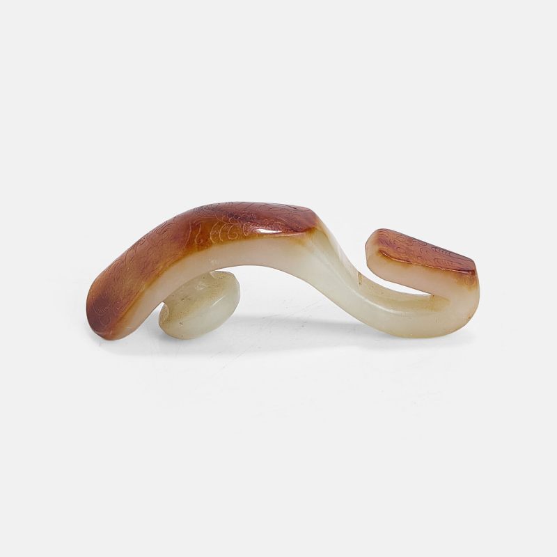 宋 白玉龙纹带钩 | A Chinese jade belt hook Song dynasty (960-1279), of typical form - 图3
