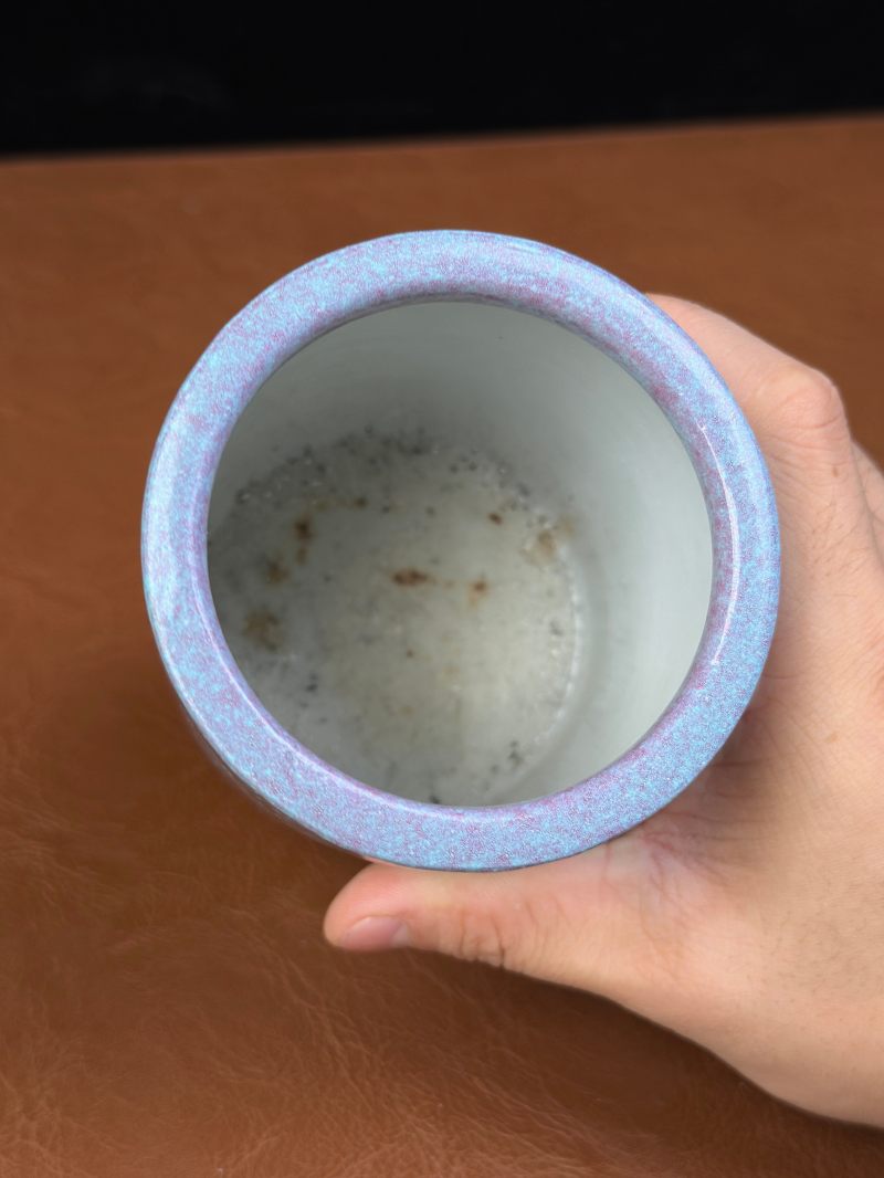 清 炉钧釉笔筒 - 图7
