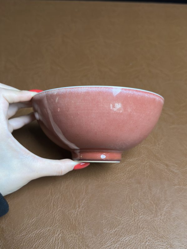 清雍正 豇豆红釉宫碗 - 图9