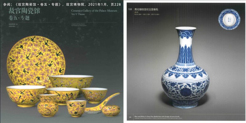 清光绪 青花缠枝莲纹赏瓶一对 - 图4