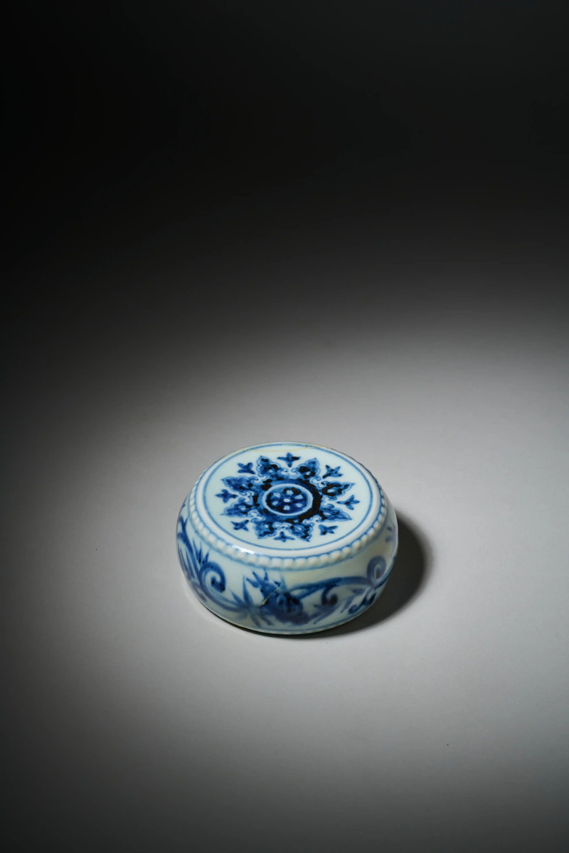 明宣德 青花宝象花鼓钉洗 - 图8