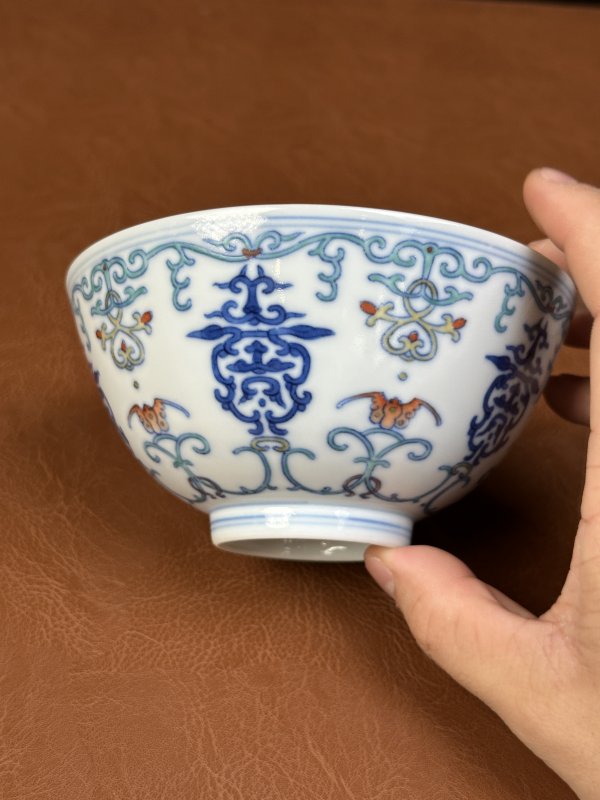 清道光  忍冬纹碗 - 图6