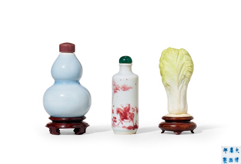 清中期  鼻烟壶三只
