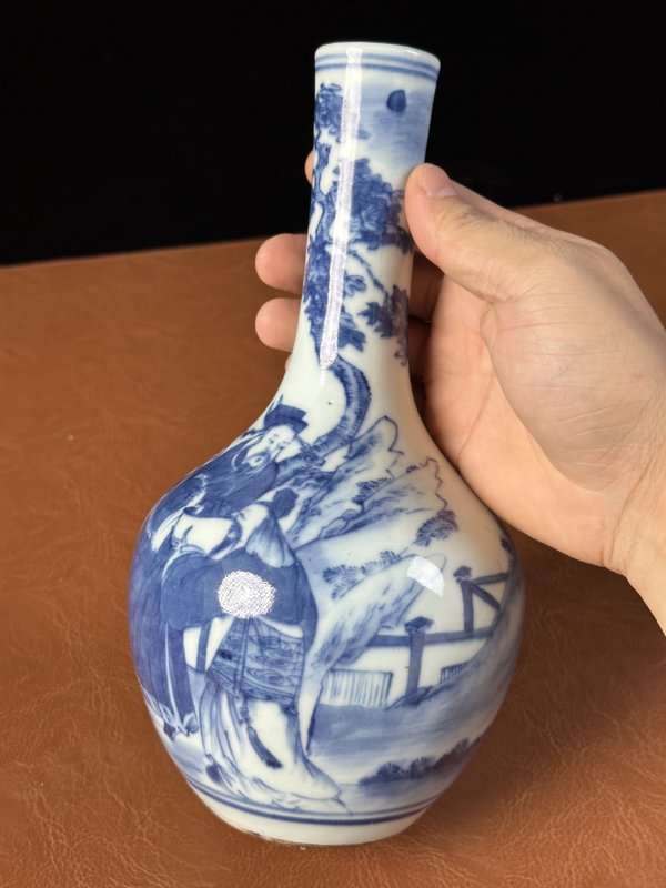 清中期 青花福禄寿天球瓶 - 图8
