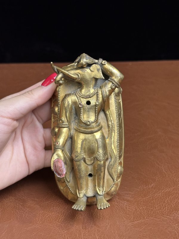 清乾隆  铜鎏金六臂玛哈嘎拉 - 图12