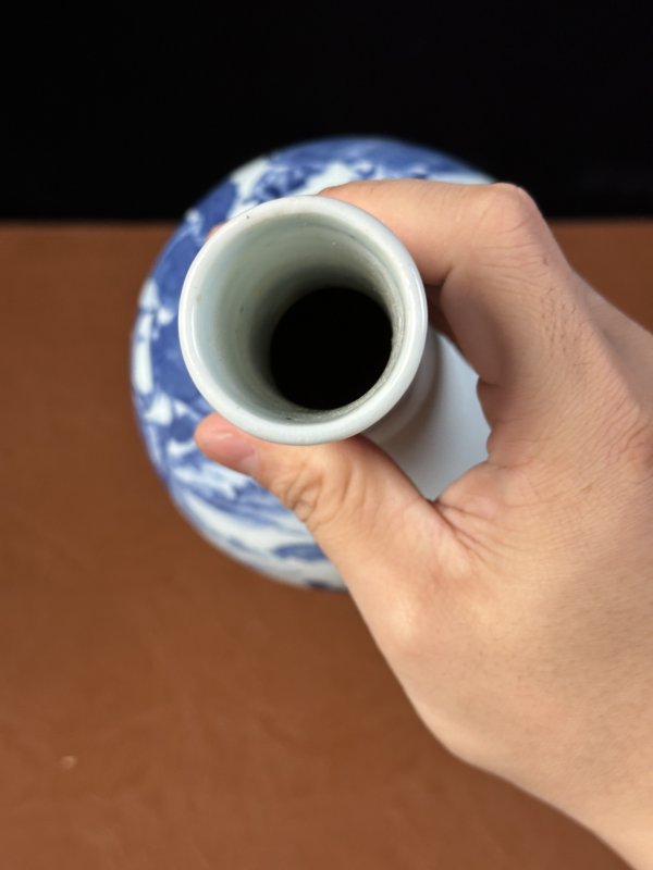 清中期 青花福禄寿天球瓶 - 图9